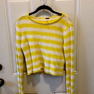 Free People Loose Knit Striped Sweater